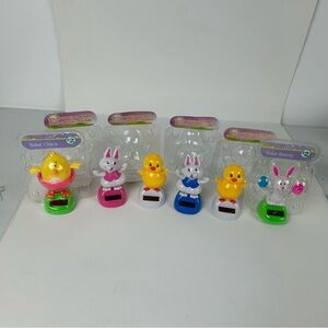 6 - NIB Solar-Powered 'Easter Themed' Dancers (3 Bunnies & 3 Chicks)